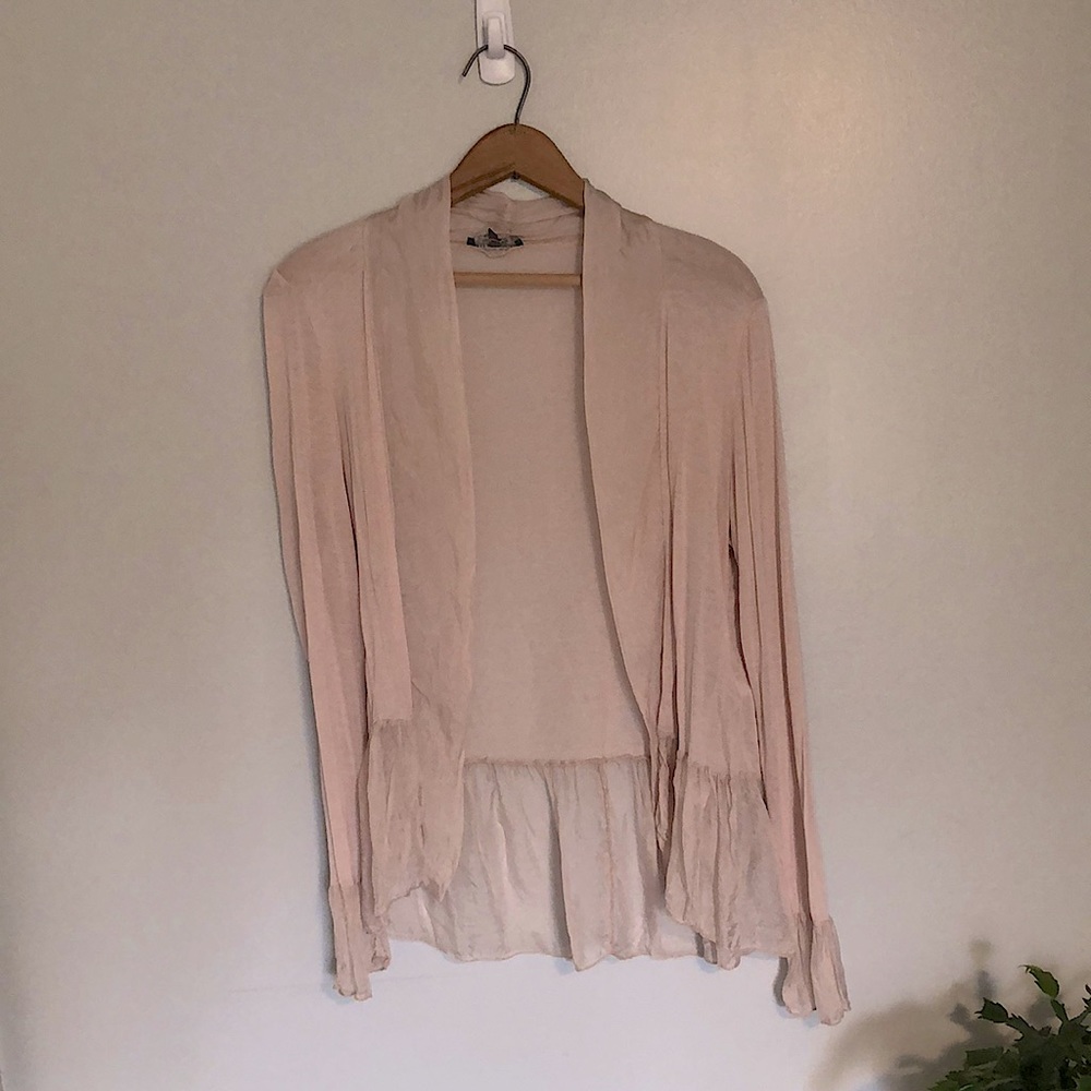 💗 Piazza Del Tempio Ruffle Hem Cardigan Sz M